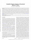 Research paper thumbnail of Simplified Seismic Analysis of Disordered Masonry Towers