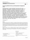 Research paper thumbnail of Consensus guidelines for the use and interpretation of angiogenesis assays