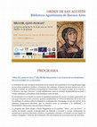 Research paper thumbnail of VII ª JORNADAS DE ESTUDIOS PATRÍSTICOS “MULIER, QUID PLORAS?” (JN 20.15). IMÁGENES Y LECTURAS DE LO FEMENINO EN LOS PADRES DE LA IGLESIA .Programa Definitivo