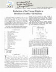 Research paper thumbnail of Reduction of the torque ripple in Brushless Doubly-Fed Machine