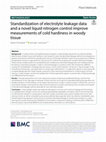 Research paper thumbnail of Standardization of electrolyte leakage data and a novel liquid nitrogen control improve measurements of cold hardiness in woody tissue