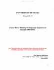 Research paper thumbnail of Material de apoio do Curso de História da Imigração Japonesa no Brasil I (2021)