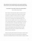 Research paper thumbnail of An argument against drug testing welfare recipients