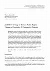 Research paper thumbnail of Joe Biden’s Strategy in the Asia-Pacific Region: Change or Continuity. A Comparative Analysis