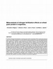 Research paper thumbnail of Meta-analysis of nitrogen fertilization effects on wheat grain protein in Argentina