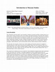 Research paper thumbnail of HI 386 Introduction to Museum Studies Syllabus