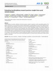 Research paper thumbnail of Evaluating transdisciplinary research practices: insights from social network analysis