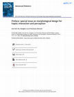 Research paper thumbnail of Preface: special issue on morphological design for haptic interaction and perception