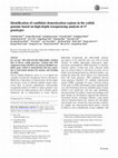 Research paper thumbnail of Identification of candidate domestication regions in the radish genome based on high-depth resequencing analysis of 17 genotypes