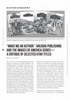 Research paper thumbnail of “Make Me an Author:” Arcadia Publishing and the Images of America Series—a Critique of Selected Utah Titles