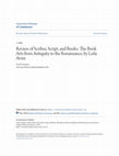 Research paper thumbnail of Review of Scribes, Script, and Books: The Book Arts from Antiquity to the Renaissance, by Leila Avrin