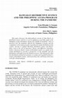 Research paper thumbnail of RAWLSIAN DISTRIBUTIVE JUSTICE AND THE PHILIPPINE AYUDA PROGRAM DURING THE PANDEMIC