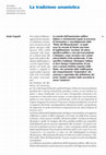 Research paper thumbnail of La tradizione umanistica