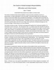 Research paper thumbnail of The Charter of Global Ecological Responsibilities: Affirmation and Critical Analysis