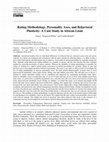 Research paper thumbnail of Rating Methodology, Personality Axes, and Behavioral Plasticity: A Case Study in African Lions