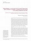 Research paper thumbnail of Materialidades e a construção de uma memória agostiniana entre o Oriente e o Ocidente: a propósito de uma carta de D. Frei Aleixo de Meneses de 1609