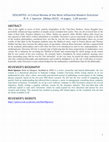 Research paper thumbnail of DESCARTES– A Critical Review of the Most Influential Modern Distracter © H. J. Spencer  [06Apr.2022]  <4 pages;  2,00 words>