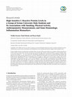 Research paper thumbnail of High-Sensitive C-Reactive Protein Levels in a Group of Syrian University Male Students and Its Associations with Smoking, Physical Activity, Anthropometric Measurements, and Some Hematologic Inflammation Biomarkers