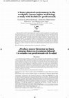 Research paper thumbnail of A better physical environment in the workplace means higher well-being? A study with healthcare professionals