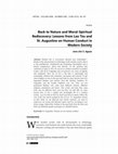 Research paper thumbnail of Back to Nature and Moral-Spiritual Rediscovery: Lessons from Lao Tzu and St. Augustine on Human Conduct in Modern Society