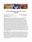 Research paper thumbnail of HI 233: Global History from 1750 -Present Fall 2021