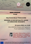 Research paper thumbnail of Iveković, Politiche della traduzione. Reggere le discontinuità. Capire la condizione migrante