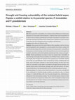 Research paper thumbnail of Drought and freezing vulnerability of the isolated hybrid aspen Populus x smithii relative to its parental species, P. tremuloides and P. grandidentata