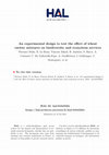 Research paper thumbnail of An experimental design to test the effect of wheat variety mixtures on biodiversity and ecosystem services