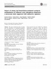 Research paper thumbnail of Impact of raking and bioturbation-mediated ecological manipulation on sediment-water phosphorus diagenesis: a mesocosm study supported with radioactive signature