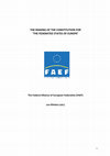 Research paper thumbnail of THE MAKING OF THE CONSTITUTION FOR 'THE FEDERATED STATES OF EUROPE'