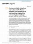 Research paper thumbnail of Environmental implications and evidence of natural products from dental calculi of a Neolithic–Chalcolithic community (central Italy)