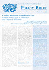 Research paper thumbnail of Confl ict Mediation in the Middle East Lessons from Egypt as a Mediator and Object of Mediation Margret Johannsen