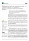 Research paper thumbnail of Quality of Life and Burden of Disease in Italian Patients with Transfusion-Dependent Beta-Thalassemia