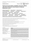 Research paper thumbnail of Hydroxyurea prescription, availability and use for children with sickle cell disease in Italy: Results of a National Multicenter survey