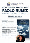 Research paper thumbnail of Un viaggio sul mare del mito. Paolo Rumiz presenta "Canto per Europa", Università del Sannio, 28 giugno 2022