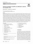 Research paper thumbnail of Numerical investigation of paraffin wax solidification in spherical and rectangular cavity