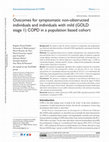 Research paper thumbnail of Outcomes for symptomatic non-obstructed individuals and individuals with mild (GOLD stage 1) COPD in a population based cohort