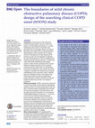 Research paper thumbnail of The boundaries of mild chronic obstructive pulmonary disease (COPD): design of the searching clinical COPD onset (SOON) study