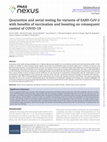 Research paper thumbnail of Quarantine and serial testing for variants of SARS-CoV-2 with benefits of vaccination and boosting on consequent control of COVID-19