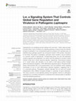 Research paper thumbnail of {"__content__"=>"Lvr, a Signaling System That Controls Global Gene Regulation and Virulence in Pathogenic .", "i"=>{"__content__"=>"Leptospira"}}