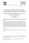 Research paper thumbnail of An empirical analysis of the social security disability application, appeal, and award process