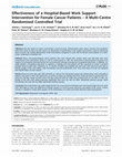 Research paper thumbnail of Effectiveness of a Hospital-Based Work Support Intervention for Female Cancer Patients – A Multi-Centre Randomised Controlled Trial