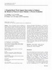 Research paper thumbnail of A Hospital-Based Work Support Intervention to Enhance the Return to Work of Cancer Patients: A Process Evaluation