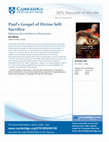 Research paper thumbnail of Discount Flyer Paul's Gospel of Divine Self-Sacrifice