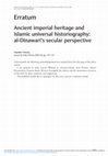 Research paper thumbnail of Ancient imperial heritage and Islamic universal historiography: al-Dīnawarī’s secular perspective