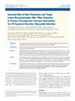 Research paper thumbnail of Increased Rate of Stent Thrombosis and Target Lesion Revascularization After Filter Protection in Primary Percutaneous Coronary Intervention for ST-Segment Elevation Myocardial Infarction