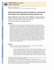 Research paper thumbnail of Reproductive partitioning and the assumptions of reproductive skew models in the cooperatively breeding American crow