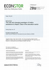 Research paper thumbnail of The Role and Changing Paradigm of India’s Assistance to Nepal: Case of the Education Sector