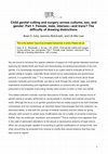 Research paper thumbnail of Child genital cutting and surgery across cultures, sex, and gender. Part 1: Female, male, intersex—and trans? The difficulty of drawing distinctions