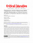 Research paper thumbnail of Engagement with the Mainstream Media and the Relationship to Political Literacy